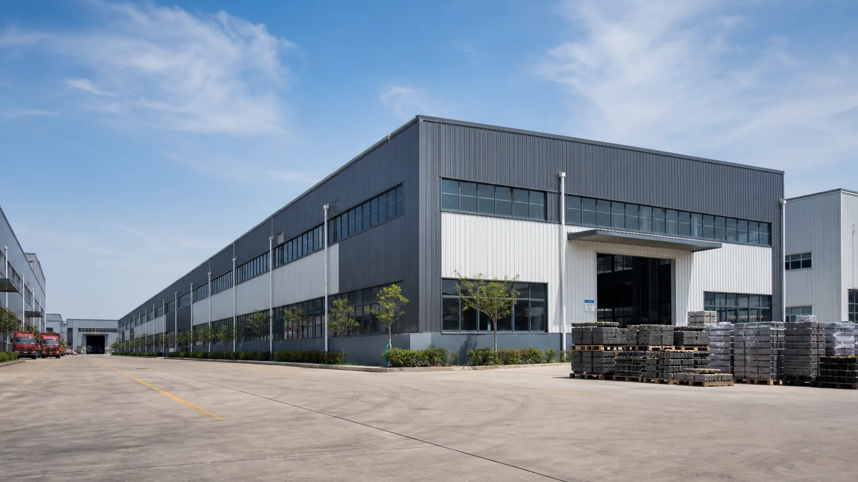Happiness Cookware Factory Exterior at the Hebei cast iron cookware factory